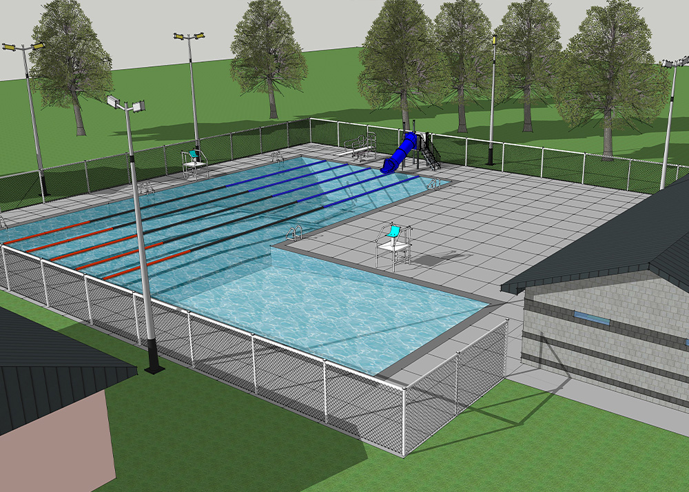 rendering of plans for the Atwood pool