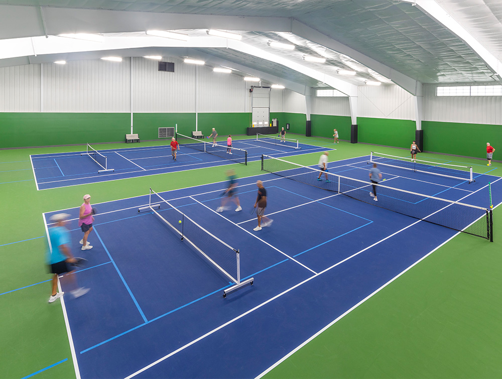 photo of courts inside the racquet center